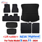 NovaAcc Floor Mats For Tesla Model 3 2021-2024 Highland Model Y 2017-2024 Left Rudder All Weather Waterproof Trunk Cargo Liner
