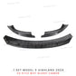 Front Lip For Tesla Model 3 Highland 2024 Front Bumper Lip Spoiler Glossy Black Carbon Body Kits Model 3 + Auto Accessories