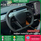 Car Steering Wheel Inspired By Cyberpack Style for Tesal Model Y/3 Highland 2017-2024 with Heating Function Black Leather Yoke