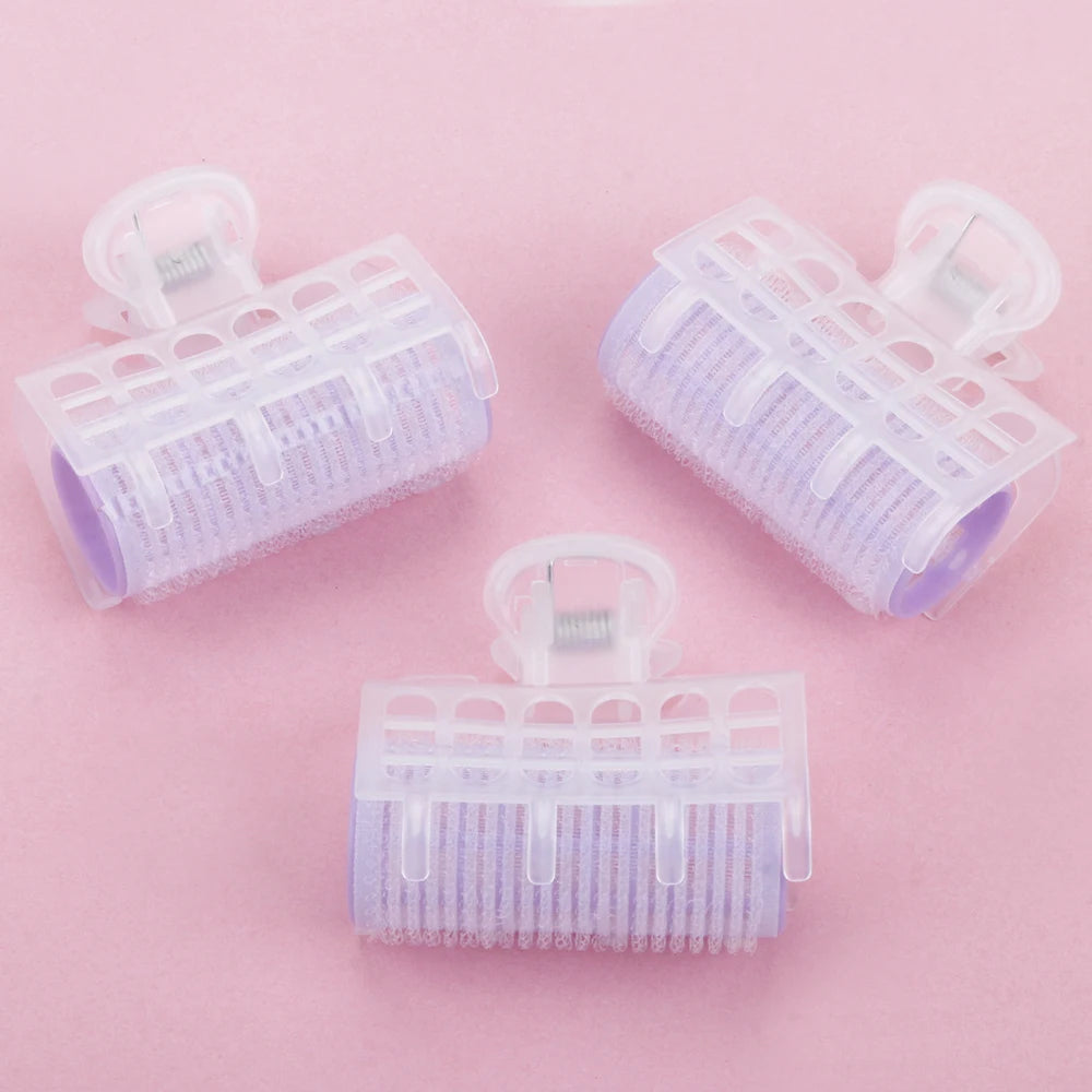3Pcs/Bag Plastic Hair Rollers Bang Curlers Self-Adhesive Small Hair Curl Clips Beauty Women Rollers Hairdressing Styling Tools