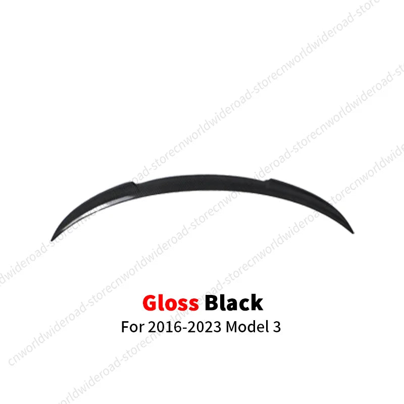 For Tesla Model Y 3 Highland Model 3 Spoiler Tail Wing Rear Trunk Lid Spoiler Wing Black and Carbon Fiber Pattern Body Kit