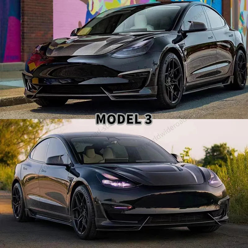 For Tesla Model 3 Y 2016-2023 Front Lip Sport Bumper Spoiler Model 3 Model Y Auto Accessories AD Sport Body Kit Gloss Matte