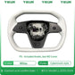 Car Steering Wheel Inspired By Cyberpack Style for Tesal Model Y/3 Highland 2017-2024 with Heating Function Black Leather Yoke