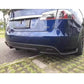 For Tesla Model S 2017  Carbon Fiber Back lip Car Bumper Diffuser Rear Splitters Spoiler Car Accessories body kit