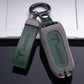 Zinc Alloy Car Key Case Protector Cover For Tesla Model 3 Model S Model Y Model X Model M Leather Shell Fob Holder Accessories