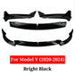 Front Bumper Lip 3Pcs For Tesla Model Y 2020-2024 For Tesla Model 3 2017-2023 Front Bumper Lip Splitter Spoiler, V Style