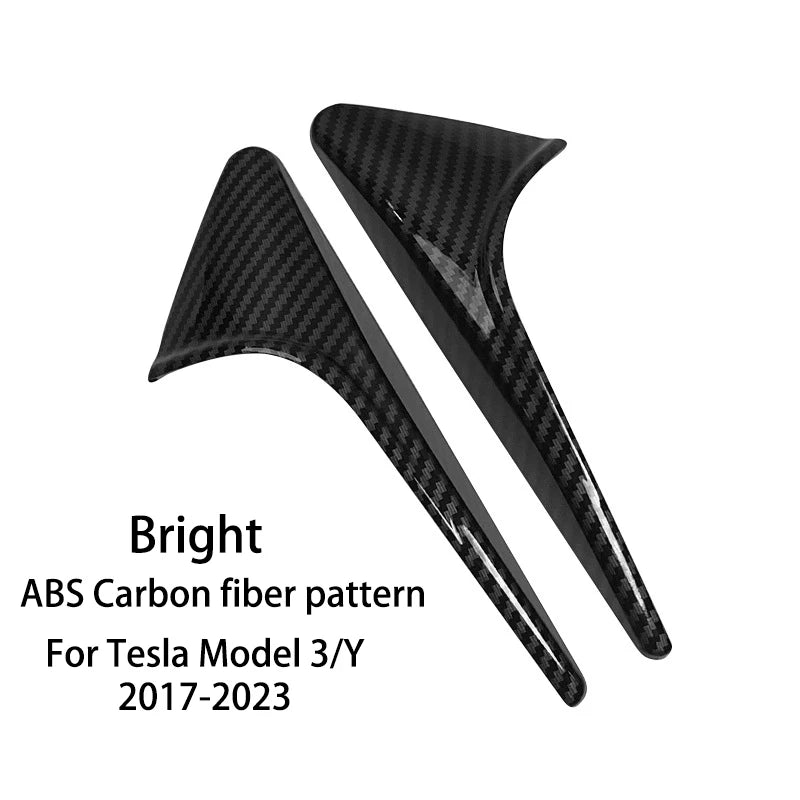 For Tesla Model 3/Y Side Camera Protection Cover Carbon Fiber Fender Trim Cover Car Modification Accessories Tesla 2017-2023