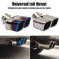 Dual/Single Exhaust Tip Inlet Bolt-on Square Round Edge Tailpipe Muffler Tip Double Outlets Tailpipe Replacement Accessory ﻿