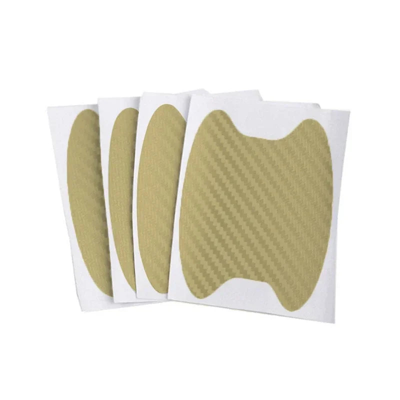 6Color 4Pcs Car Door Sticker Carbon Fiber Scratches Resistant Cover Auto Handle Protection Film Exterior Styling Accessories