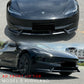 Front Lip For Tesla Model 3 Highland 2024 Front Bumper Lip Spoiler Glossy Black Carbon Body Kits Model 3 + Auto Accessories