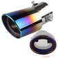 Dual/Single Exhaust Tip Inlet Bolt-on Square Round Edge Tailpipe Muffler Tip Double Outlets Tailpipe Replacement Accessory ﻿