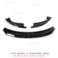 Front Lip For Tesla Model 3 Highland 2024 Front Bumper Lip Spoiler Glossy Black Carbon Body Kits Model 3 + Auto Accessories
