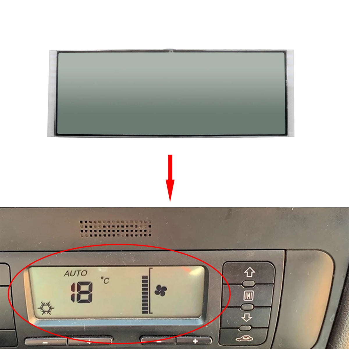 Auto Dashboard LCD Screen, LCD Display for Seat Leon  Seat Toledo  ACC Unit Display Climate Control Monitor Pixel Repairing