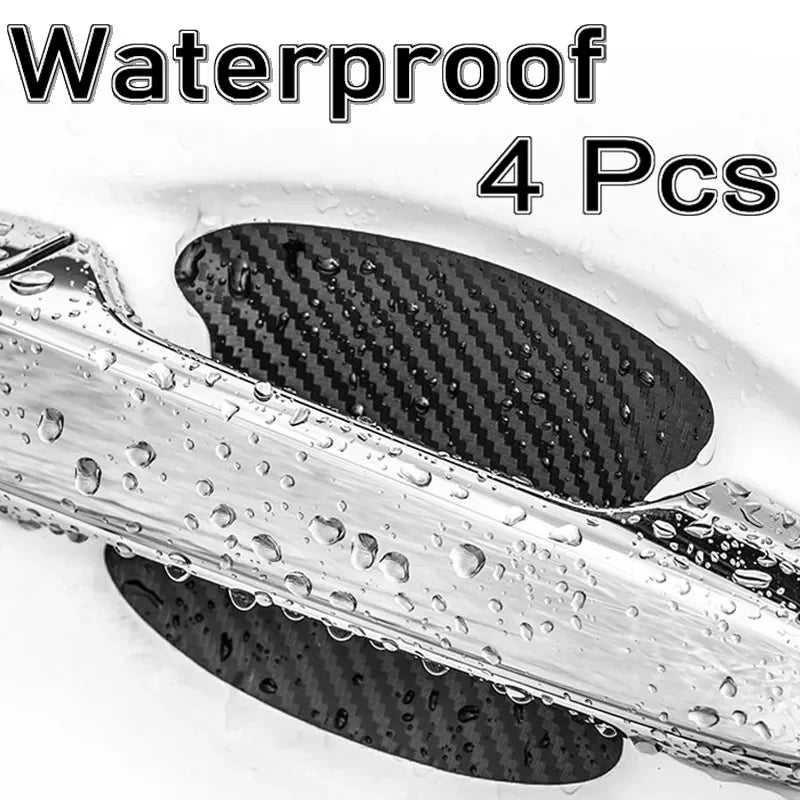 6Color 4Pcs Car Door Sticker Carbon Fiber Scratches Resistant Cover Auto Handle Protection Film Exterior Styling Accessories
