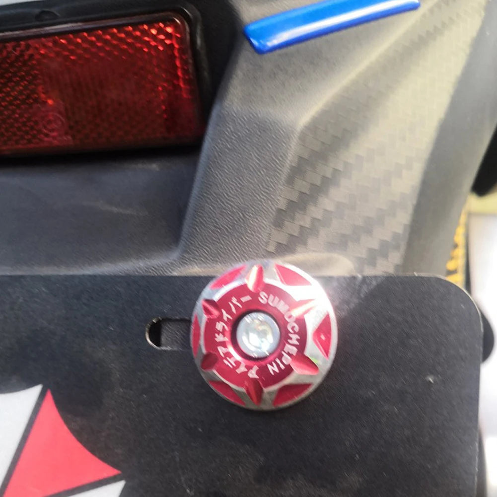 Motorcycle License Plate Screw Cover Shell CNC 6MM Holes License Plate Screws Scooter Accessories Electric Motorcycle Parts