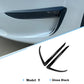 For Tesla Model 3 Y 2017 2018 2019-2023 Glossy Black Carbon Look Car Front Bumper Fog Light Frame Spoiler Decoration Body Kit