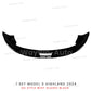 Front Lip For Tesla Model 3 Highland 2024 Front Bumper Lip Spoiler Glossy Black Carbon Body Kits Model 3 + Auto Accessories