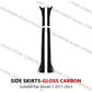 For Tesla Model 3 Y Highland 2017-2024 Side Skirts Body Kits Carbon Fiber Pattern Black ABS Fast Tunning For Tesla Accessories
