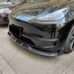 3Pcs Car Front Bumper Lip Spoiler Diffuser For Tesla Model Y 2020-2024 ABS Gloss Black Front Bumper Lip Protector Body Kits