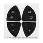 For Mercedes Benz GLK350 C Class CLS C218 SLK W172 W204 W212 W218 W207 W220 Black Car Button Repair Sticker Decals Stickers