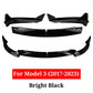 Front Bumper Lip 3Pcs For Tesla Model Y 2020-2024 For Tesla Model 3 2017-2023 Front Bumper Lip Splitter Spoiler, V Style