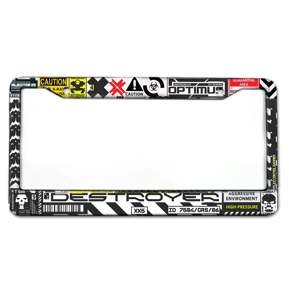 Game Series US Standard License Plate Frame US Canada Mexico License Plate Frame Aluminum Alloy License Plate Cover