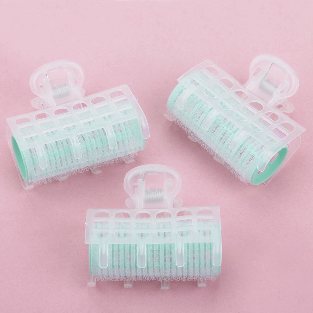 3Pcs/Bag Plastic Hair Rollers Bang Curlers Self-Adhesive Small Hair Curl Clips Beauty Women Rollers Hairdressing Styling Tools