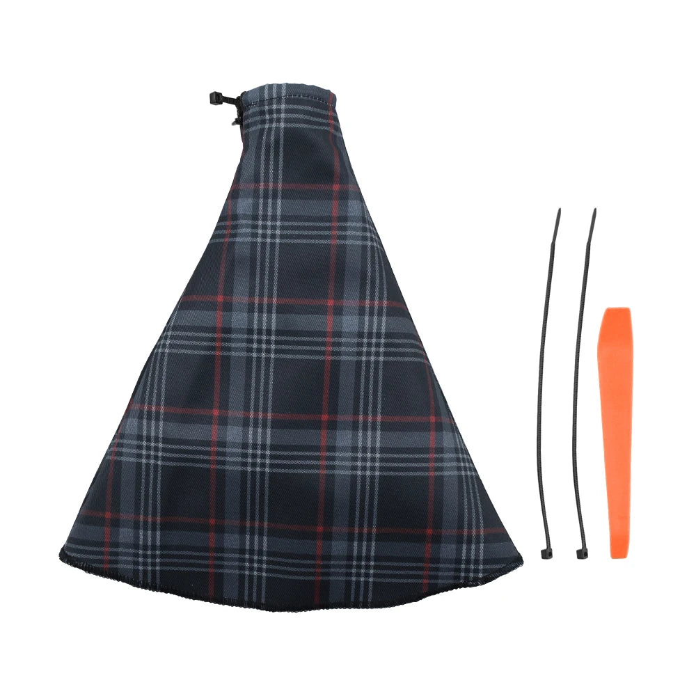 New Universal Checkered Shift Knob Boot Gear Tartan Shift Knob Cover Clark Shift Knob Cover For VW Golf Gti