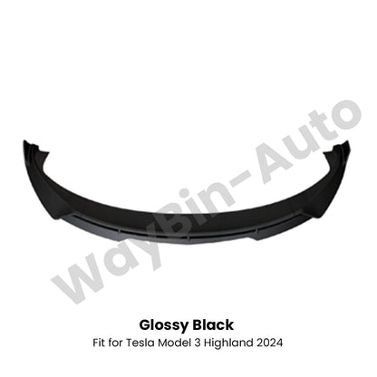 Fresh Aero For Tesla Model 3 Highland 2023-202 Body Kits Glossy Carbon Black Bumper Lip Rear Diffuser Spoiler Tuning Accessories