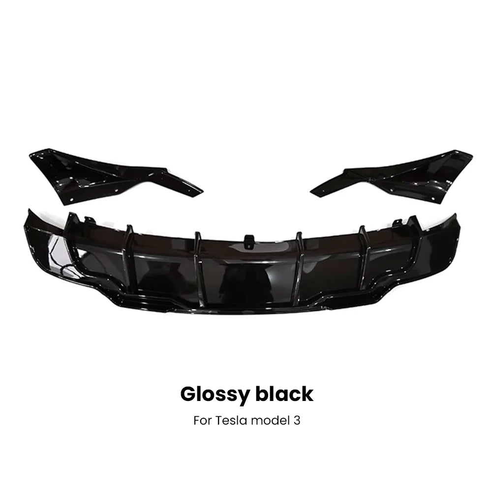 Modely 2023 Rear Diffuser Fast Aero Kits Bumper Lip Chin Body Kit Deflector Tuning Accessories For Tesla Model 3 Y 2017- 2023