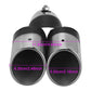 Universal Curved Double Outlet Car Exhaust Trim Muffler Pipe Tail Car Decoration Chrome Tail Pipe Stainless Steel Car Styling