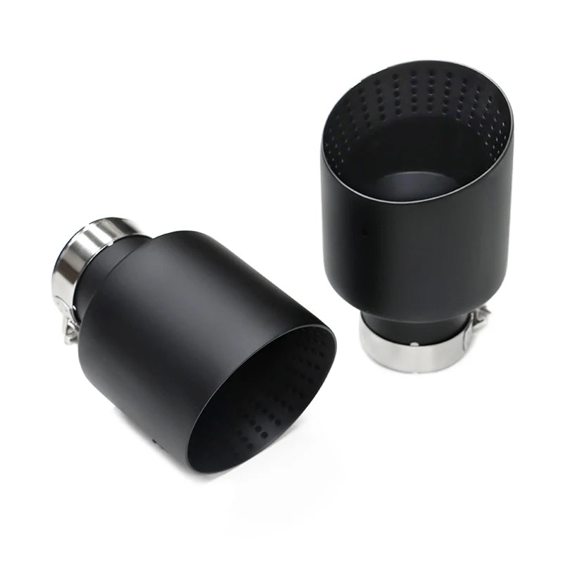 1Piece Matte Black Stainless Steel Car Muffler Tip System Pipe Universal Exhaust Tip For VW GTI MK7 Golf 7 Exhaust Nozzle
