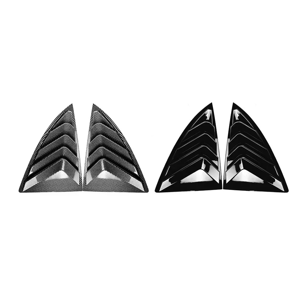 Car Rear Window Side Vent Shutter Louver Cover Trim Sticker Body Kit Spoiler For Tesla Model Y 2019 2020 2021 2022 2023 2024