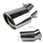 Dual/Single Exhaust Tip Inlet Bolt-on Square Round Edge Tailpipe Muffler Tip Double Outlets Tailpipe Replacement Accessory ﻿