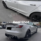Fresh Aero For Tesla Model 3 Highland 2023-202 Body Kits Glossy Carbon Black Bumper Lip Rear Diffuser Spoiler Tuning Accessories