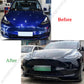 3Pcs Car Front Bumper Lip Spoiler Diffuser For Tesla Model Y 2020-2024 ABS Gloss Black Front Bumper Lip Protector Body Kits