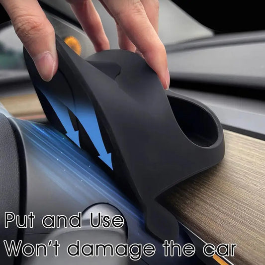 For Tesla Y Multifunctional Steering Wheel Front Storage Box Silicone Phone Holder Glasses Storage Interior Accessories