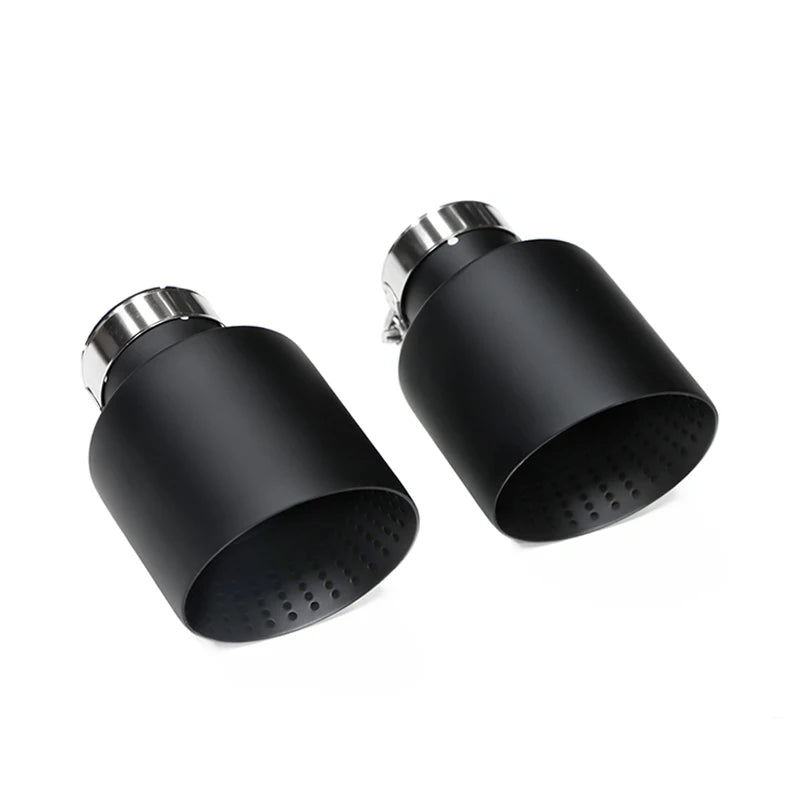 1Piece Matte Black Stainless Steel Car Muffler Tip System Pipe Universal Exhaust Tip For VW GTI MK7 Golf 7 Exhaust Nozzle