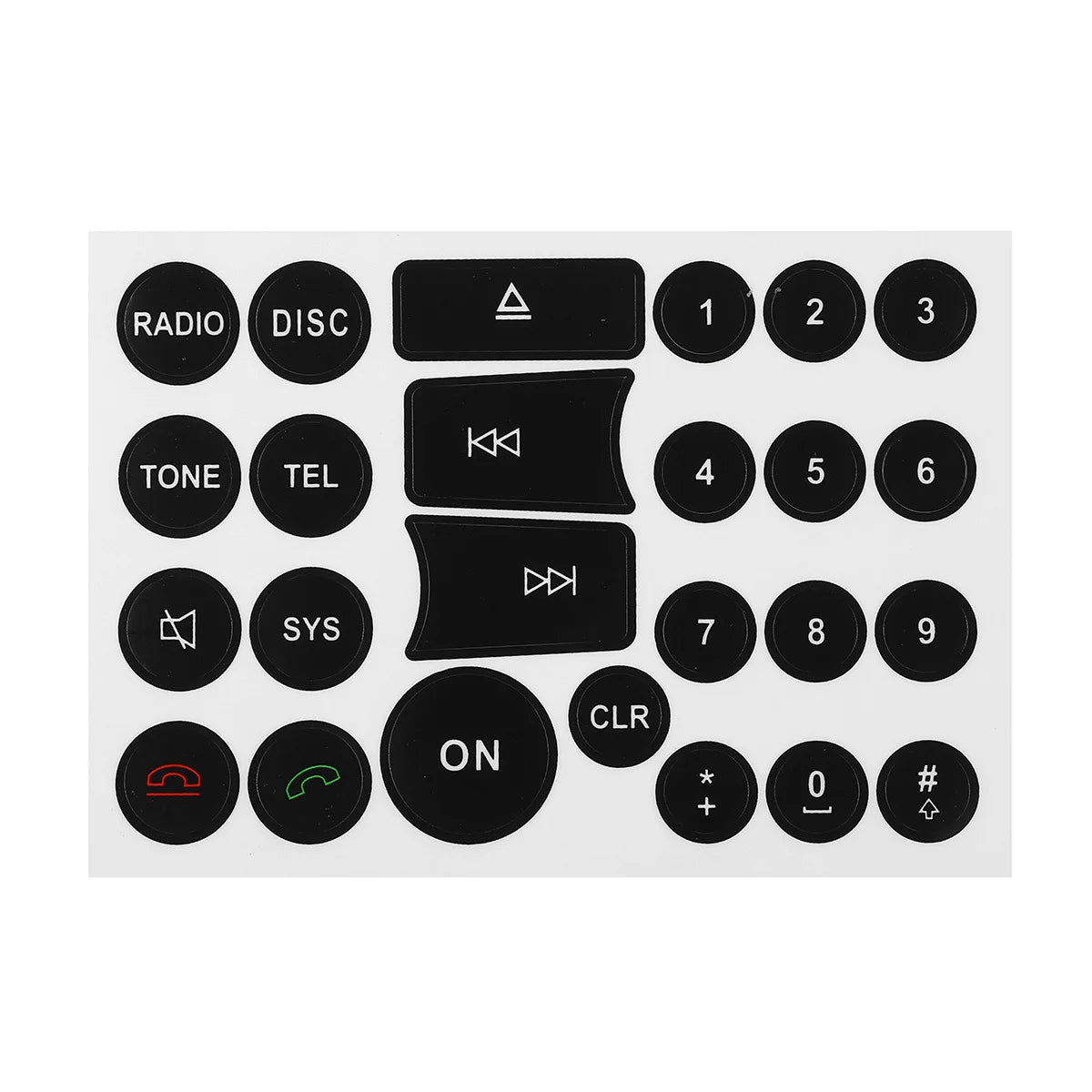 For Mercedes Benz GLK350 C Class CLS C218 SLK W172 W204 W212 W218 W207 W220 Black Car Button Repair Sticker Decals Stickers