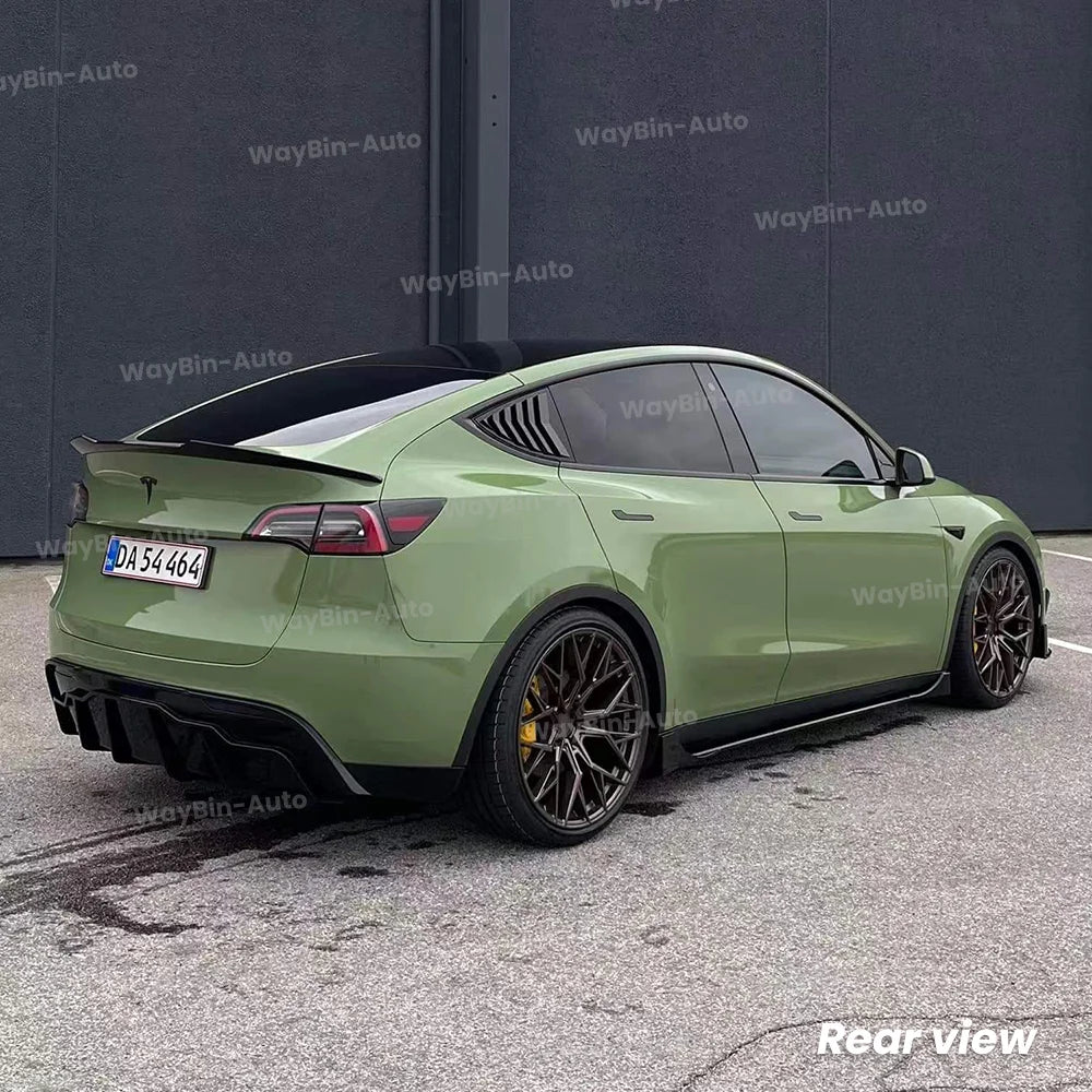 Fast Aero Tesla Body Kits For Model 3 Y 2017- 2023 Glossy Black Rear Diffuser Spoiler Front Bumper Lip Side Skirt Tunning Parts