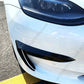 For Tesla Model 3 Y 2017 2018 2019-2023 Glossy Black Carbon Look Car Front Bumper Fog Light Frame Spoiler Decoration Body Kit