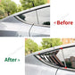 Car Rear Window Side Vent Shutter Louver Cover Trim Sticker Body Kit Spoiler For Tesla Model Y 2019 2020 2021 2022 2023 2024