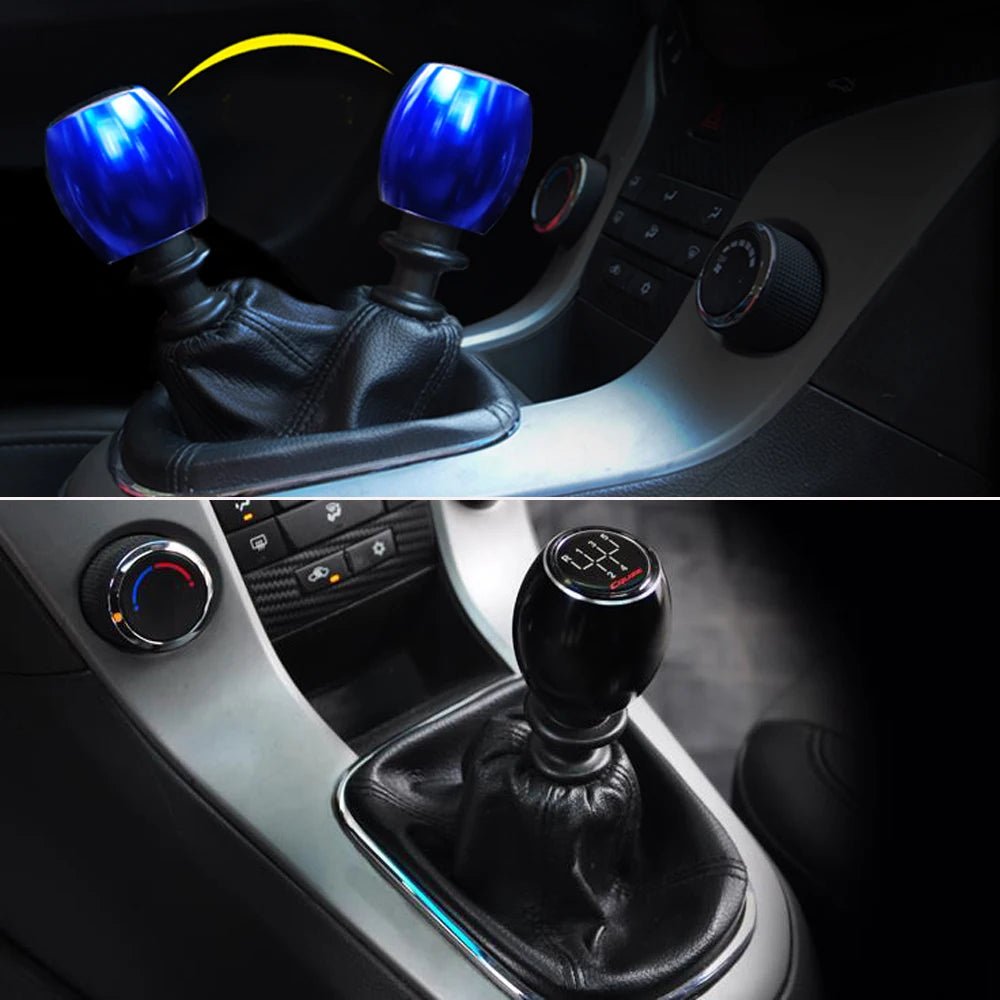 Aluminium MT Manual Car Lift Up Reverse Shift Gear Knob 5 Speed 6 Speed Gear Sticker Lever Shifter Ball - shift - knoobs