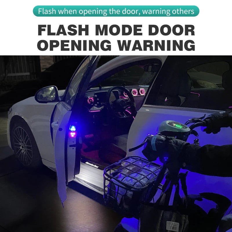 BLALION Car Door Lights LED Welcome Light Magnetic Control USB Charging Auto Open Door Safe Anti - collision Emergency Signal Lamp - shift - knoobs