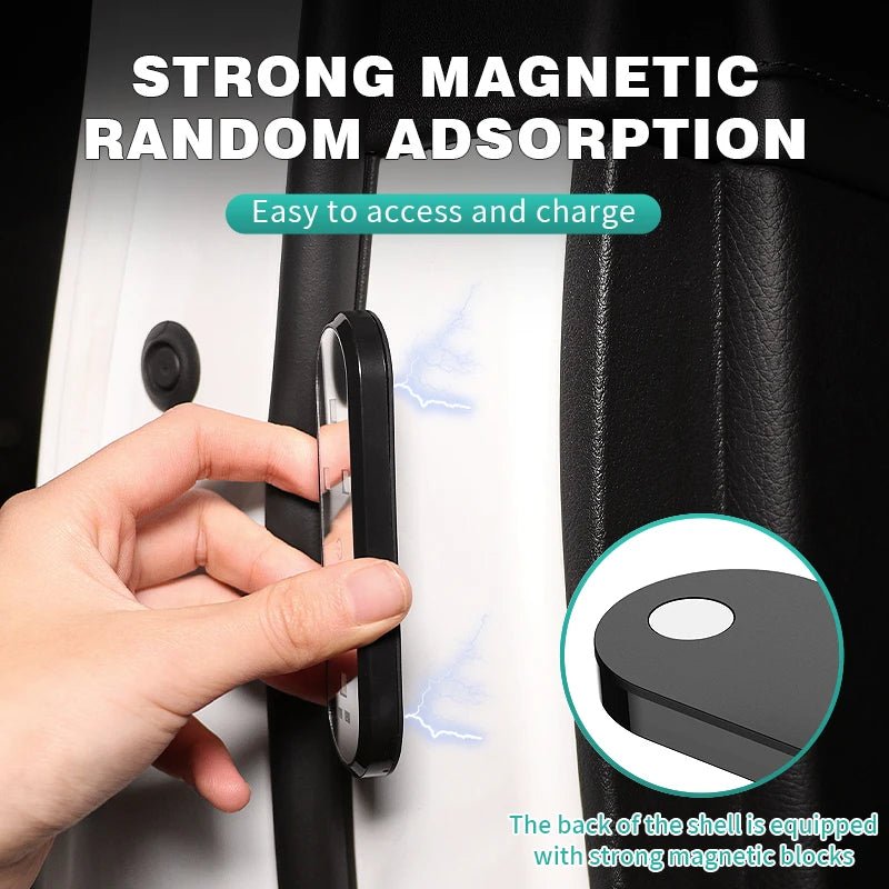BLALION Car Door Lights LED Welcome Light Magnetic Control USB Charging Auto Open Door Safe Anti - collision Emergency Signal Lamp - shift - knoobs