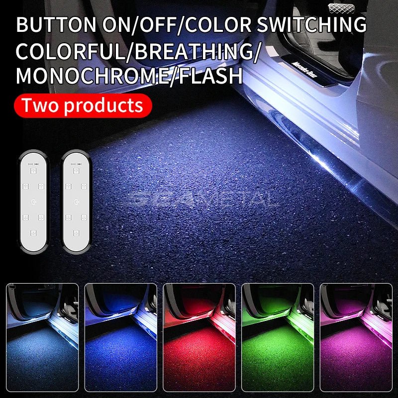 BLALION Car Door Lights LED Welcome Light Magnetic Control USB Charging Auto Open Door Safe Anti - collision Emergency Signal Lamp - shift - knoobs