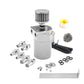 Car Baffled Oil Catch Can Reservoir Tank with Air Filter Breather Baffled Aluminum Fittings Oil Dipstick Hole Breathable Kettle - shift - knoobs