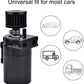 Car Baffled Oil Catch Can Reservoir Tank with Air Filter Breather Baffled Aluminum Fittings Oil Dipstick Hole Breathable Kettle - shift - knoobs