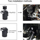 Car Baffled Oil Catch Can Reservoir Tank with Air Filter Breather Baffled Aluminum Fittings Oil Dipstick Hole Breathable Kettle - shift - knoobs