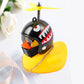 Car Duck With Helmet Broken Wind Pendant Small Yellow Duck Road Bike Motor Helmet Riding Cycling Accessories Without Lights - shift - knoobs